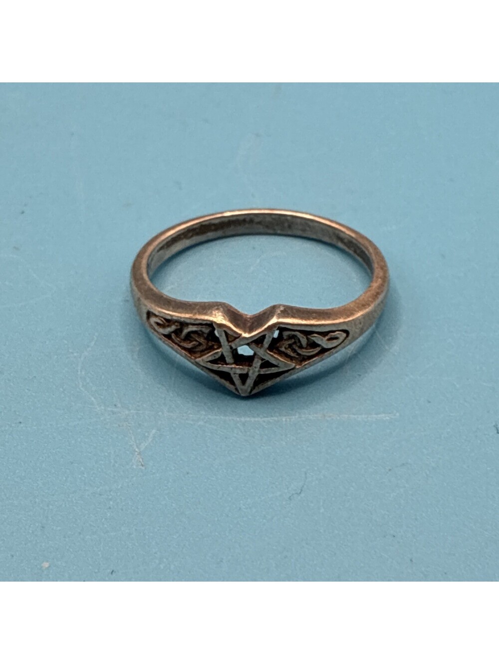 PSCL 925 Pentagram Ring Size 8 Sterling